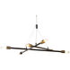 Kylo 6 Light 37.75 inch Black / Brass Chandelier Ceiling Light